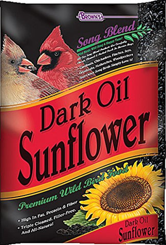 F.M. Brown's Song Blend Dark Oil Sunflower Seeds for Pets, 10-Pound